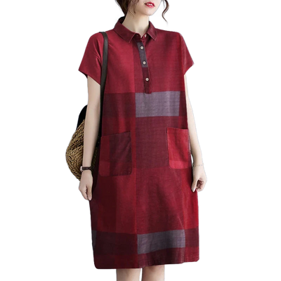 Amar Tzipora - שמלת קיץ משובצת משוחררת