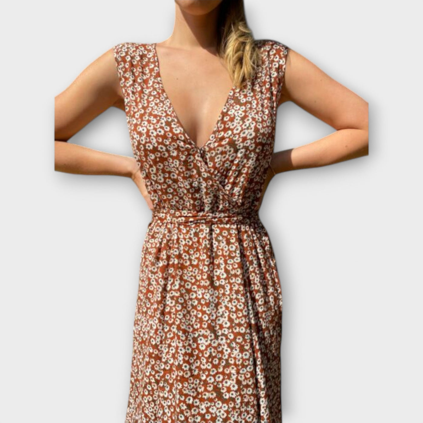 לירון | שמלת מקסי פרחונית בוהמיינית ונשית