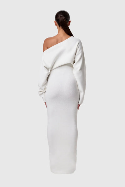 Amar Eliana – שמלת סוודר חושפת כתף