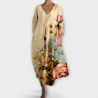 עינת | שמלת שיפון פרפרית קלילה ומחמיאה