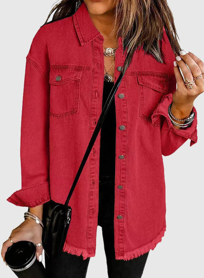 Amar™ Orly - ג'קט ג'ינס ארוך עם כיסים