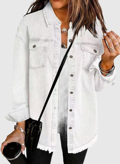 Amar™ Orly - ג'קט ג'ינס ארוך עם כיסים