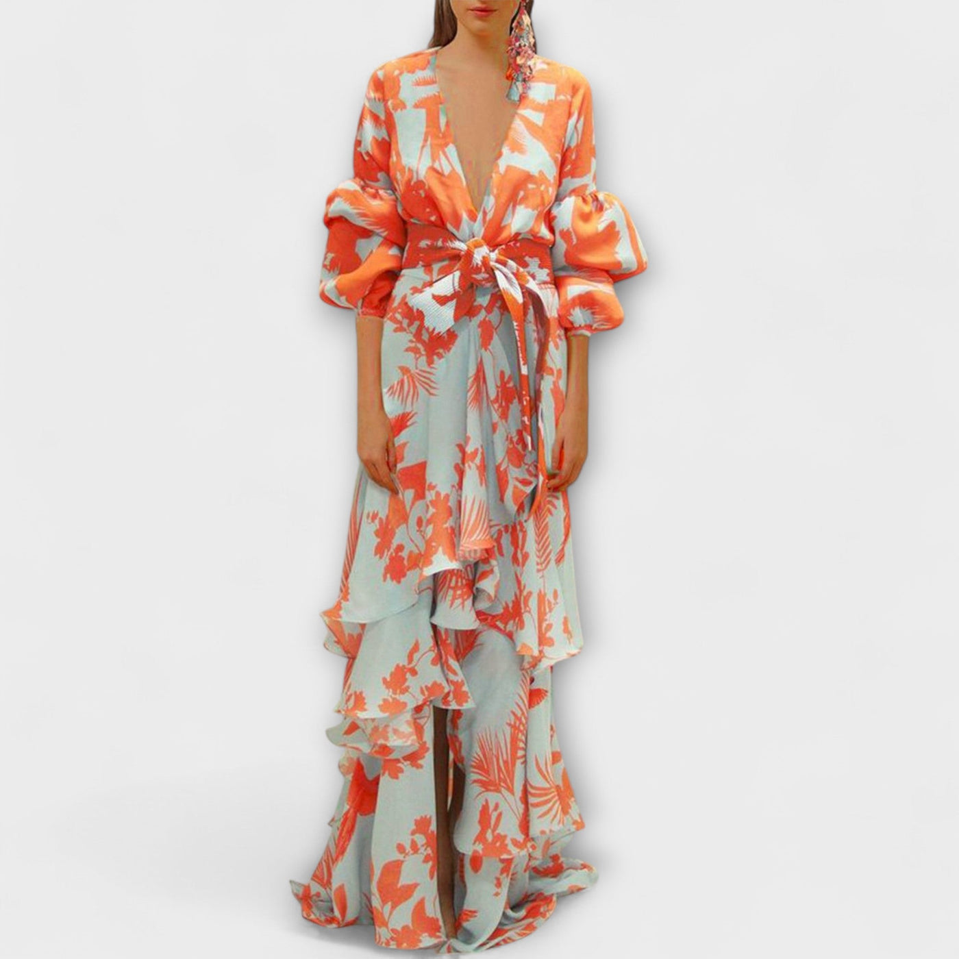 חיה | שמלת שיפון מודפסת לאירועים