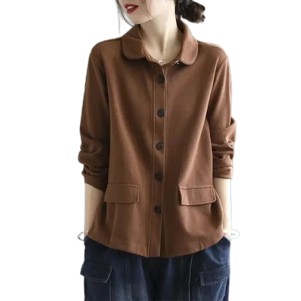 Amar™ Deborah - חולצת צוואר בובתית עם שרוול ארוך