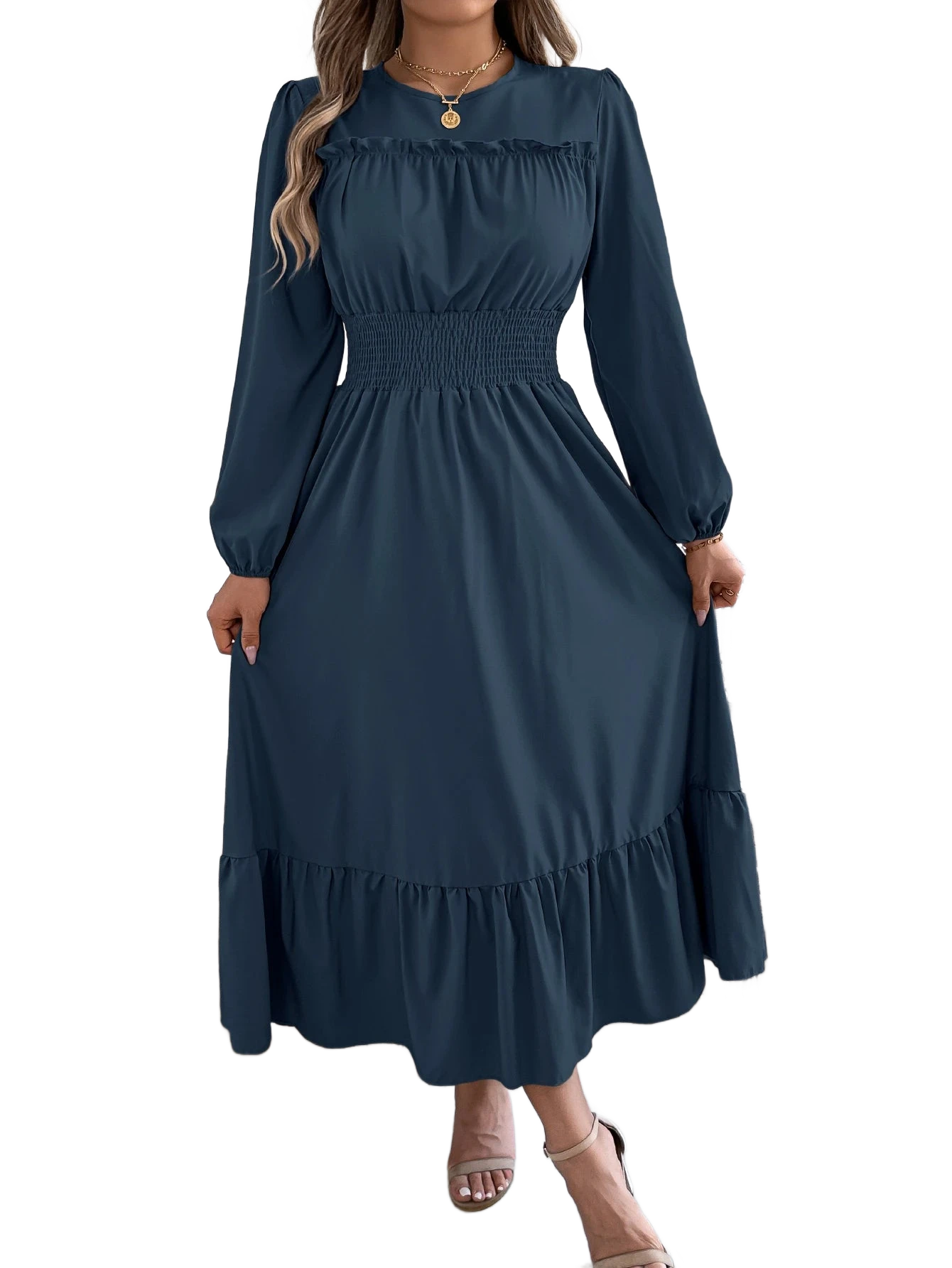 Amar™ Ronit - שמלת חורף סתיו אלגנטית ומחמיאה