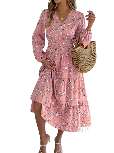 Amar™ Hadar - שמלות מקסי עם V צוואר פרחוניות