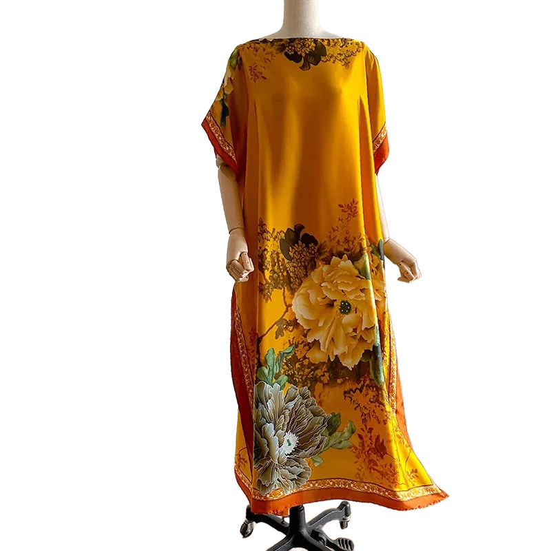 Amar™ Lior - שמלות מקסי מבד סטן פרחוני