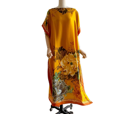 Amar™ Lior - שמלות מקסי מבד סטן פרחוני