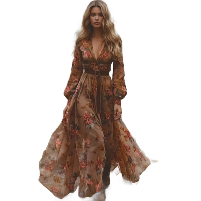 Amar™ Ofra - שמלות מקסי פרחוניות בוהו יוקרתיות