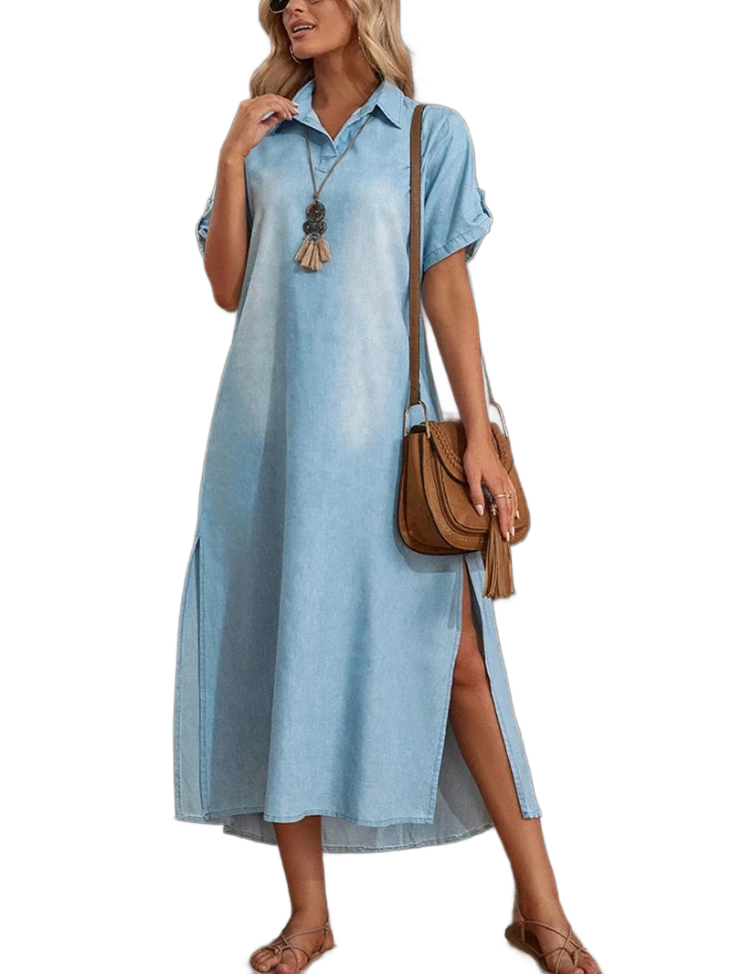 Amar™ Orit - שמלת ג'ינס מקסי קיצית