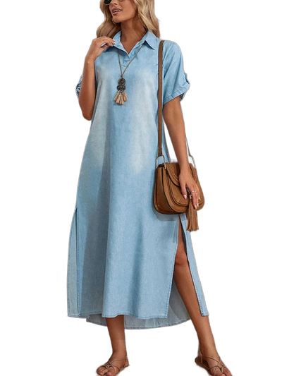 Amar™ Orit - שמלת ג'ינס מקסי קיצית