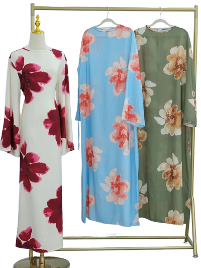 Amar™ Ronit - שמלת קפטן פרחונית יוקרתית