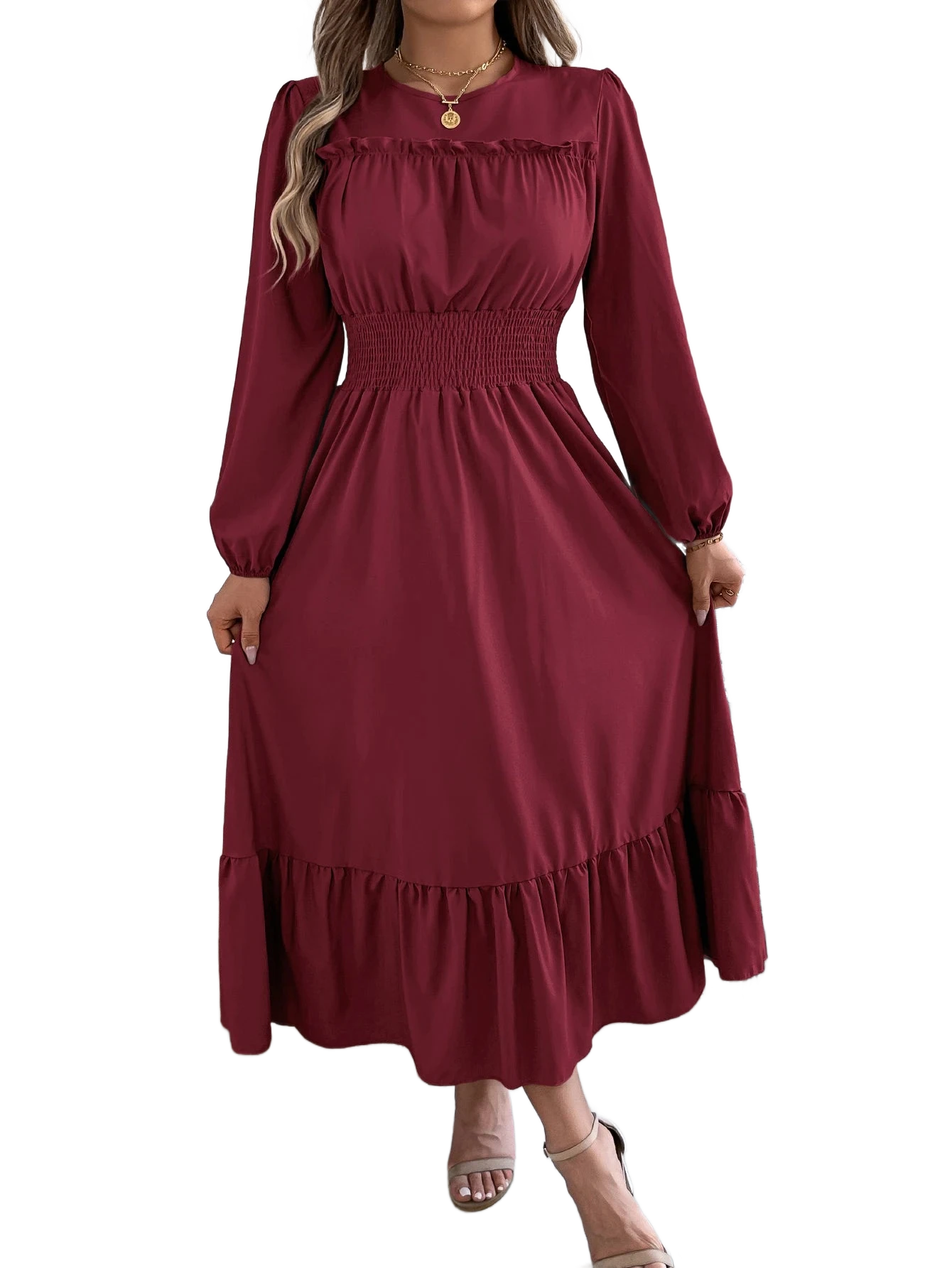 Amar™ Ronit - שמלת חורף סתיו אלגנטית ומחמיאה