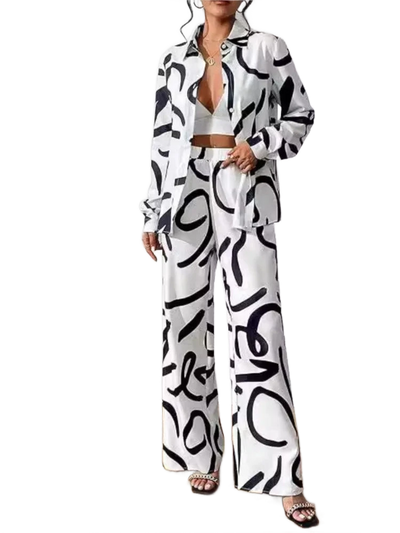 Amar™ Roberta - סט מודפס קז'ואל