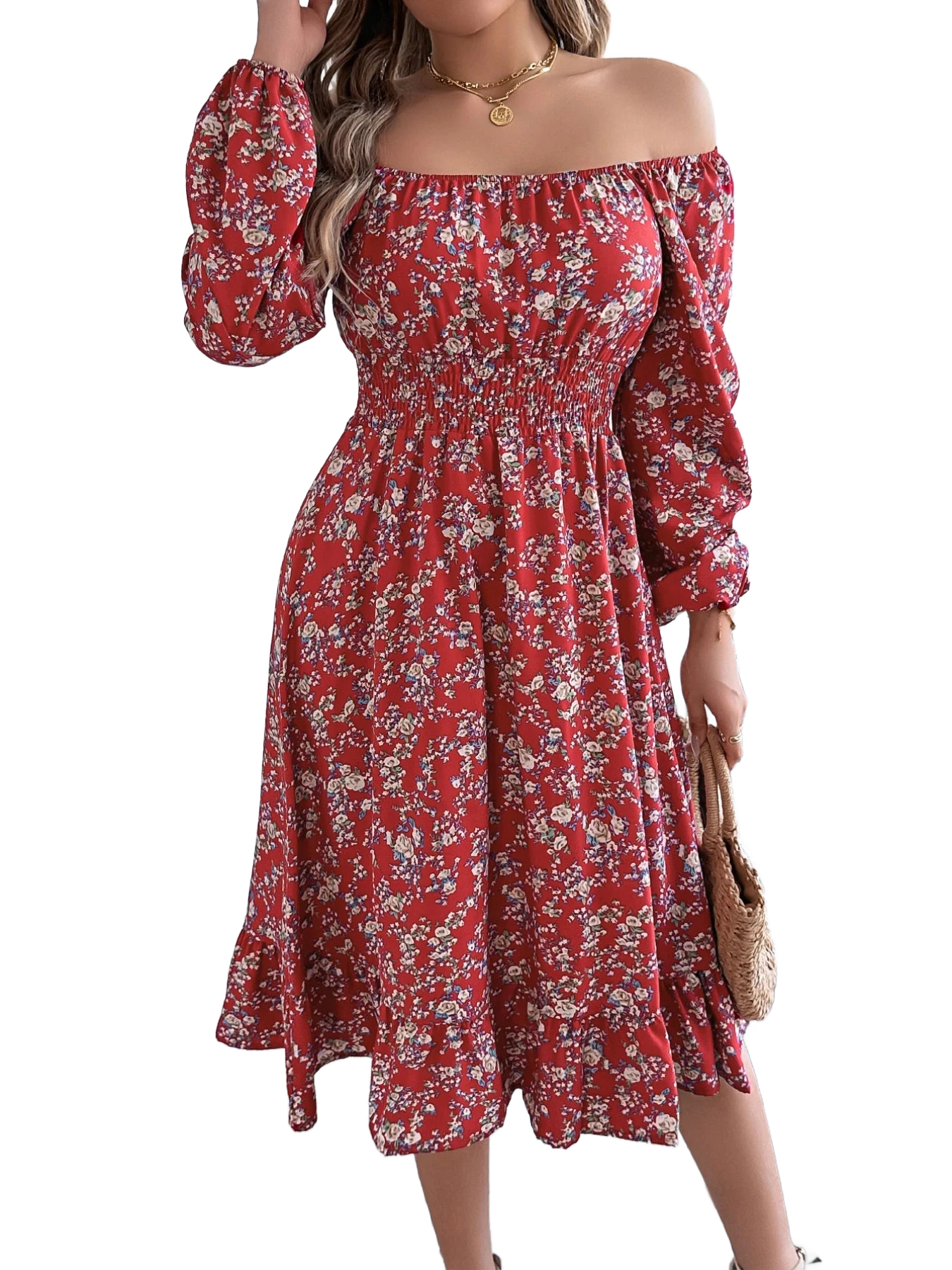 Amar™ Levona - שמלה פרחונית אלגנטית