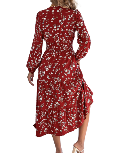 Amar™ Hadar - שמלות מקסי עם V צוואר פרחוניות