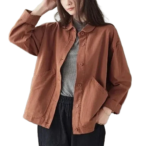 Amar™ Rachel - חולצת שרוול ארוך רפויה עם כיסים