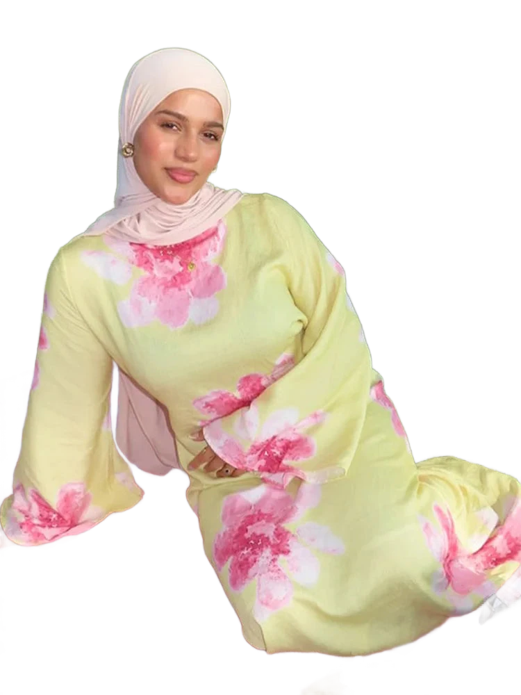 Amar Ora - שמלה ארוכה מודפסת, נשית וזוהרת