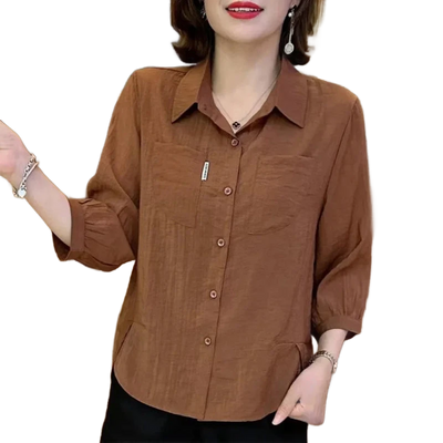 Amar™ Noa - חולצת צווארון בסגנון אתני