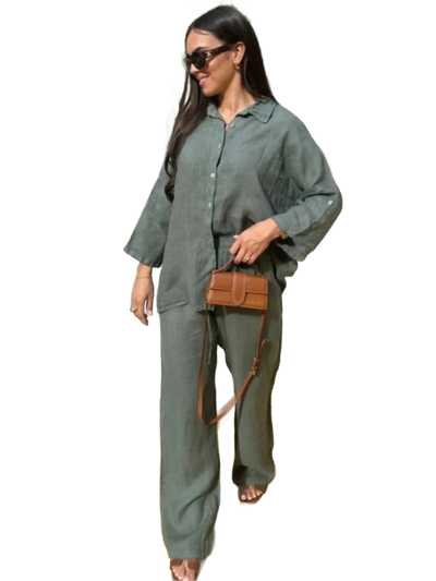 Amar™ Zilpa - סט בד כותנה ופשתן 2 חלקים