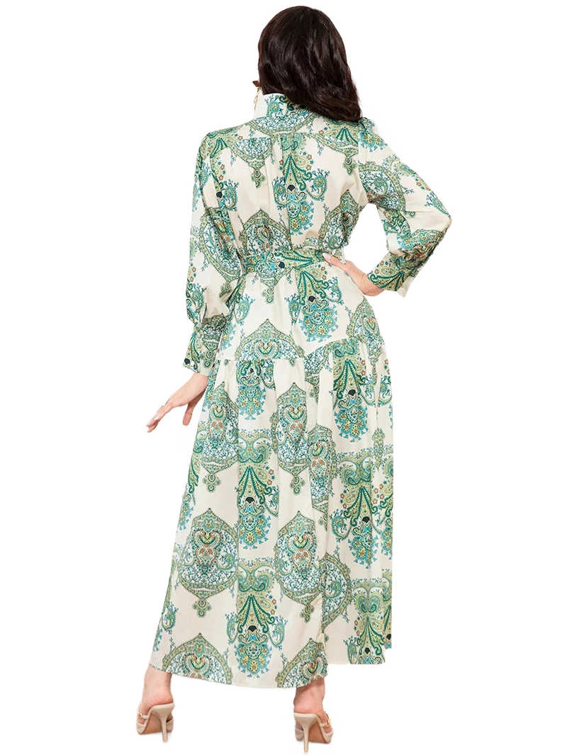 Amar™ Izabella - שמלות עם צווארון פרחוני גבוה