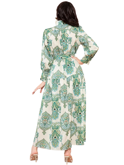 Amar™ Izabella - שמלות עם צווארון פרחוני גבוה