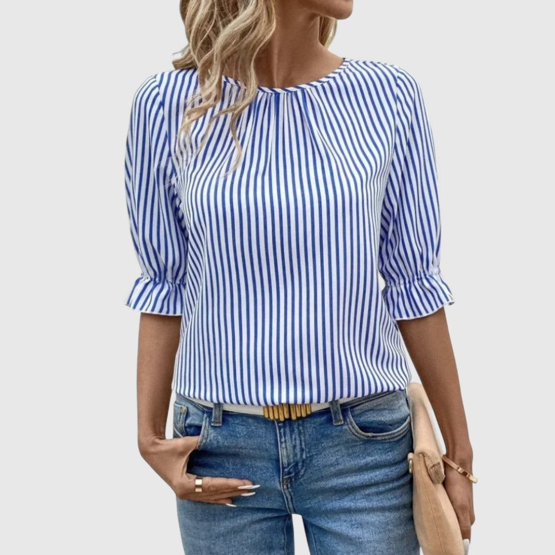 Amar™ Yedida – חולצת קיץ מפוספסת נשית ואלגנטית