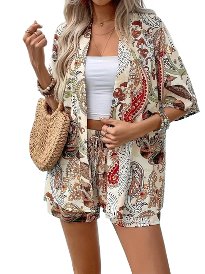 Amar™ Chaya - סט חולצה ומכנסיים מודפס