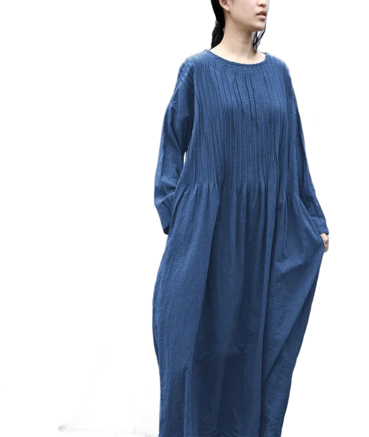 Amar Batya - שמלת כותנה ופשתן משוחררת ונשית