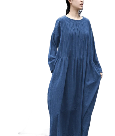 Amar Batya - שמלת כותנה ופשתן משוחררת ונשית