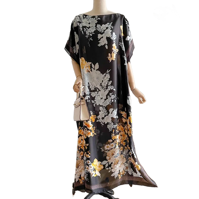 Amar™ Lior - שמלות מקסי מבד סטן פרחוני