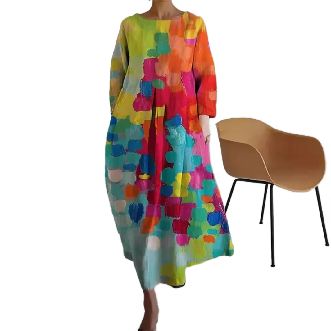 Amar™ Orly – שמלת קיץ רחבה בהדפס