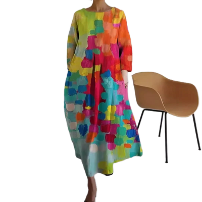 Amar™ Orly – שמלת קיץ רחבה בהדפס