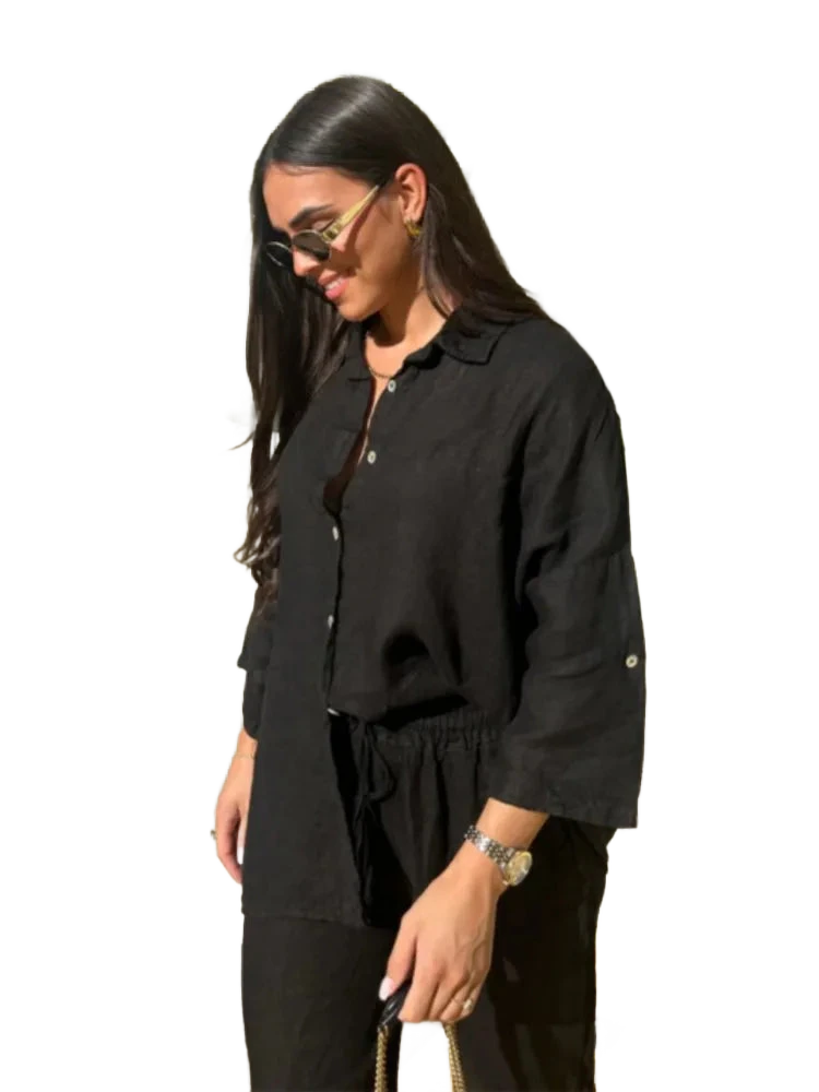 Amar™ Zilpa - סט בד כותנה ופשתן 2 חלקים