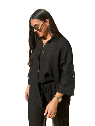 Amar™ Zilpa - סט בד כותנה ופשתן 2 חלקים