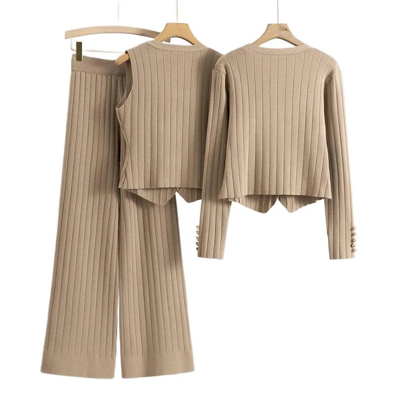 Amar™ Yaheli - סט תלת-חלקי נוח ורך עם שרוולים ארוכים