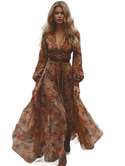 Amar™ Ofra - שמלות מקסי פרחוניות בוהו יוקרתיות