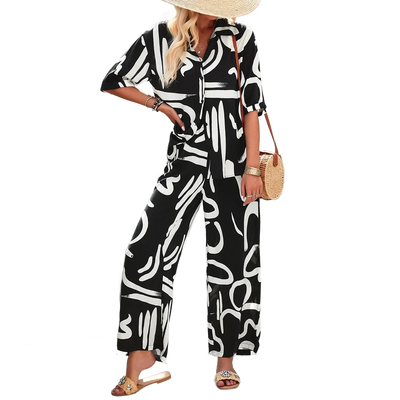 Amar™ Odelia - סט מודפס קז'ואל