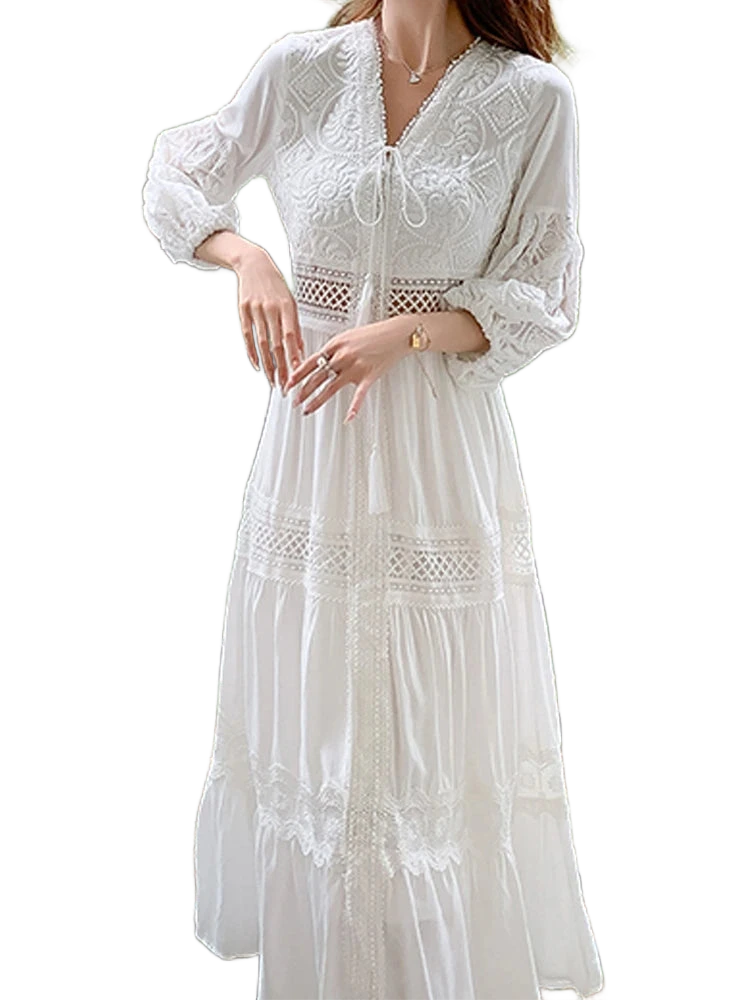 Amar™ Iris - שמלת תחרה רפויה אלגנטית