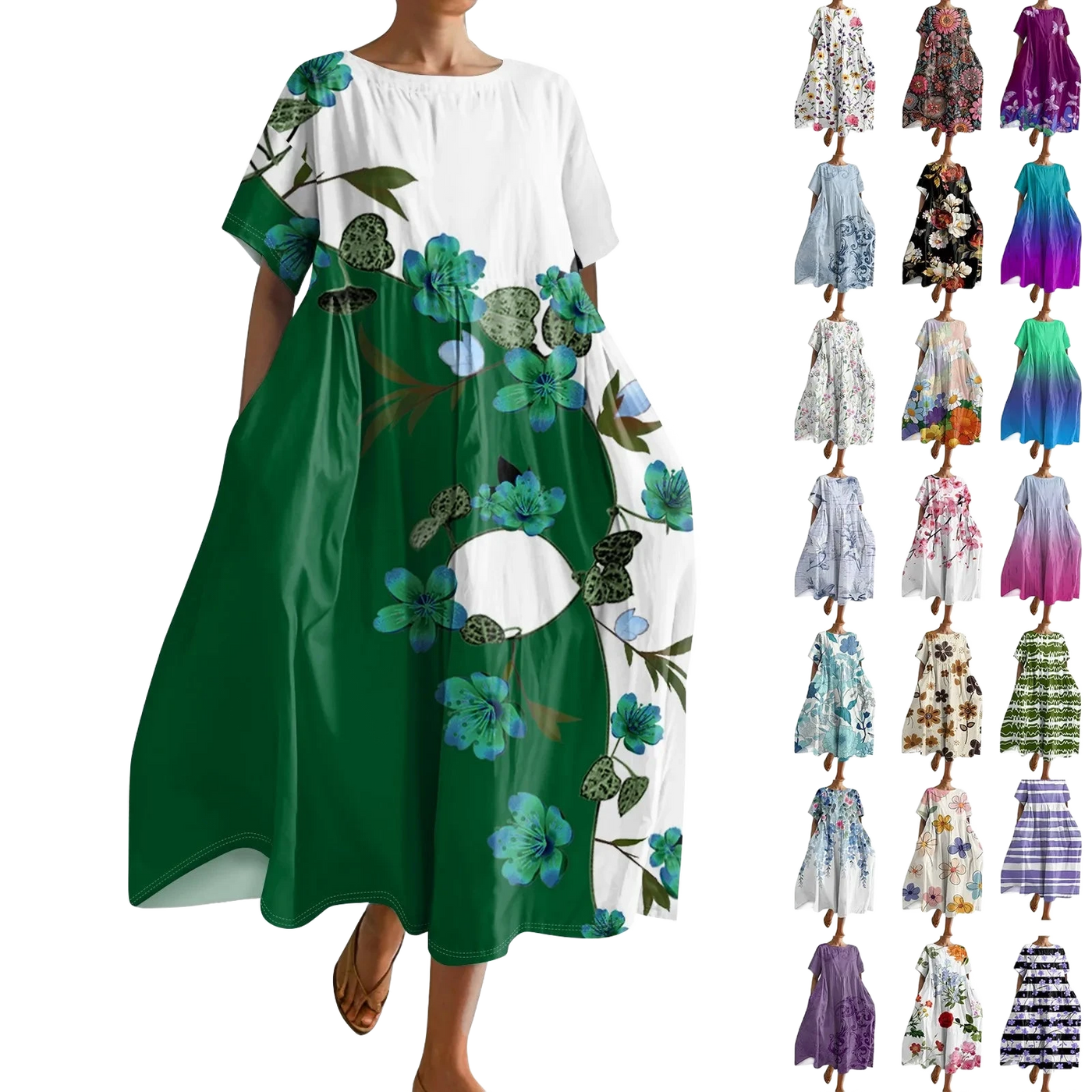 Amar™ Ravit - שמלת גרדיאנט עם כיסים