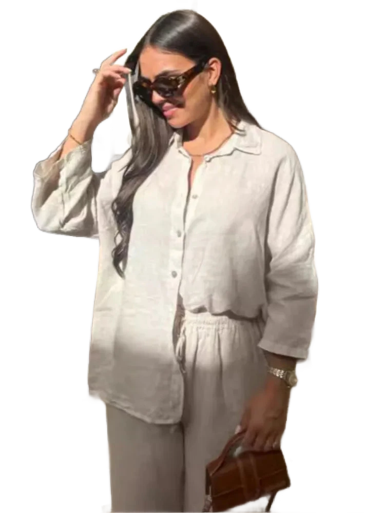 Amar™ Zilpa - סט בד כותנה ופשתן 2 חלקים