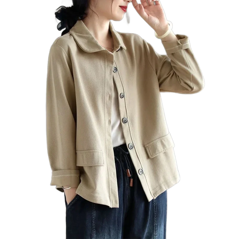 Amar™ Deborah - חולצת צוואר בובתית עם שרוול ארוך