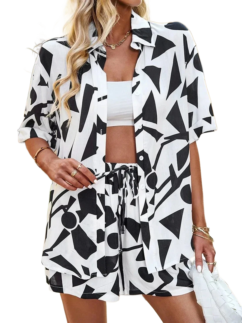 Amar™ Carmela - סט חולצה מודפסת ומכנסיים קצרים