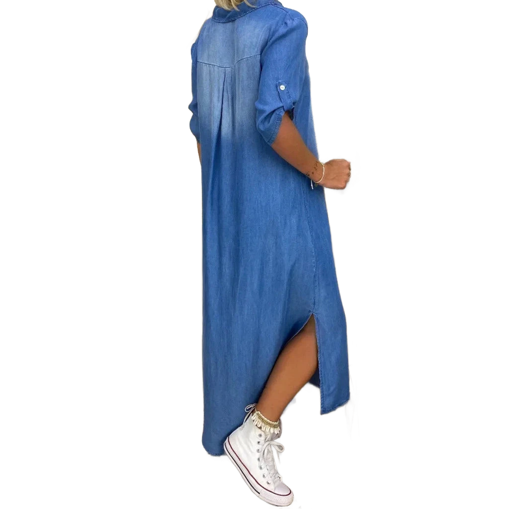 Amar Eliana - שמלת ג'ינס אלגנטית לסתיו