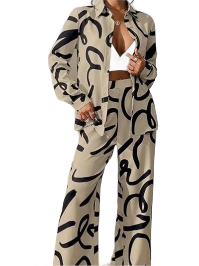 Amar™ Roberta - סט מודפס קז'ואל