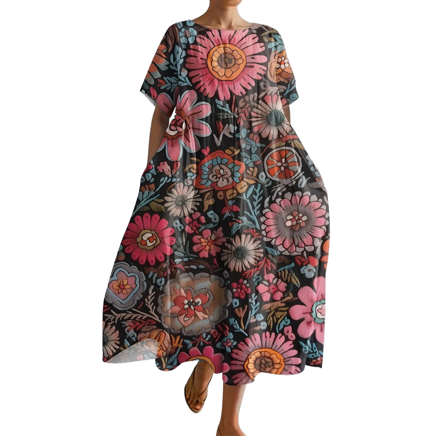 Amar™ Ravit - שמלת גרדיאנט עם כיסים