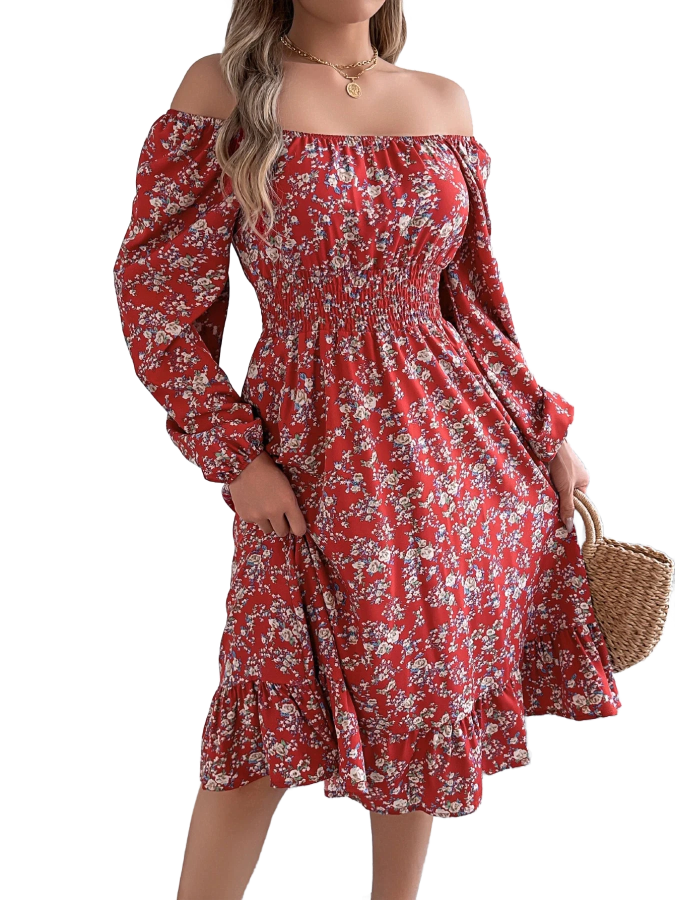 Amar™ Levona - שמלה פרחונית אלגנטית