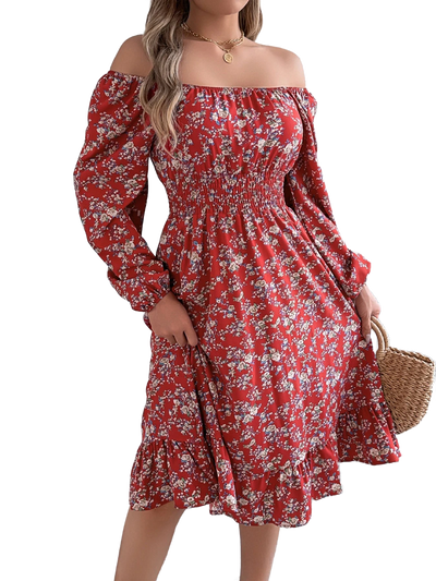 Amar™ Levona - שמלה פרחונית אלגנטית