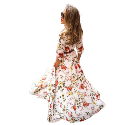 Amar™ Ophira - שמלת מקסי מחטבת ואלגנטית