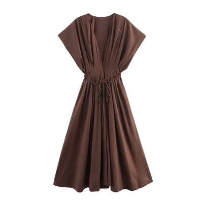 Amar™ Shoshana - שמלת מידי V-קלאסית